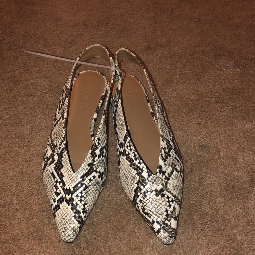 TOPSHOP SNAKE FLATS